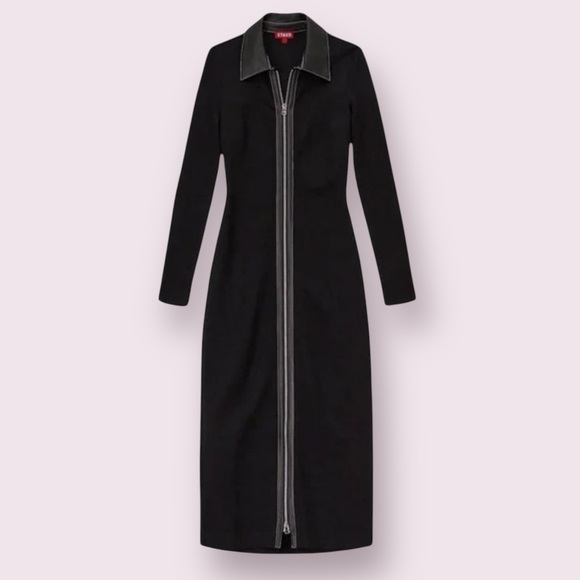 STAUD Black Zip-Front Dress - Picture 2 of 6